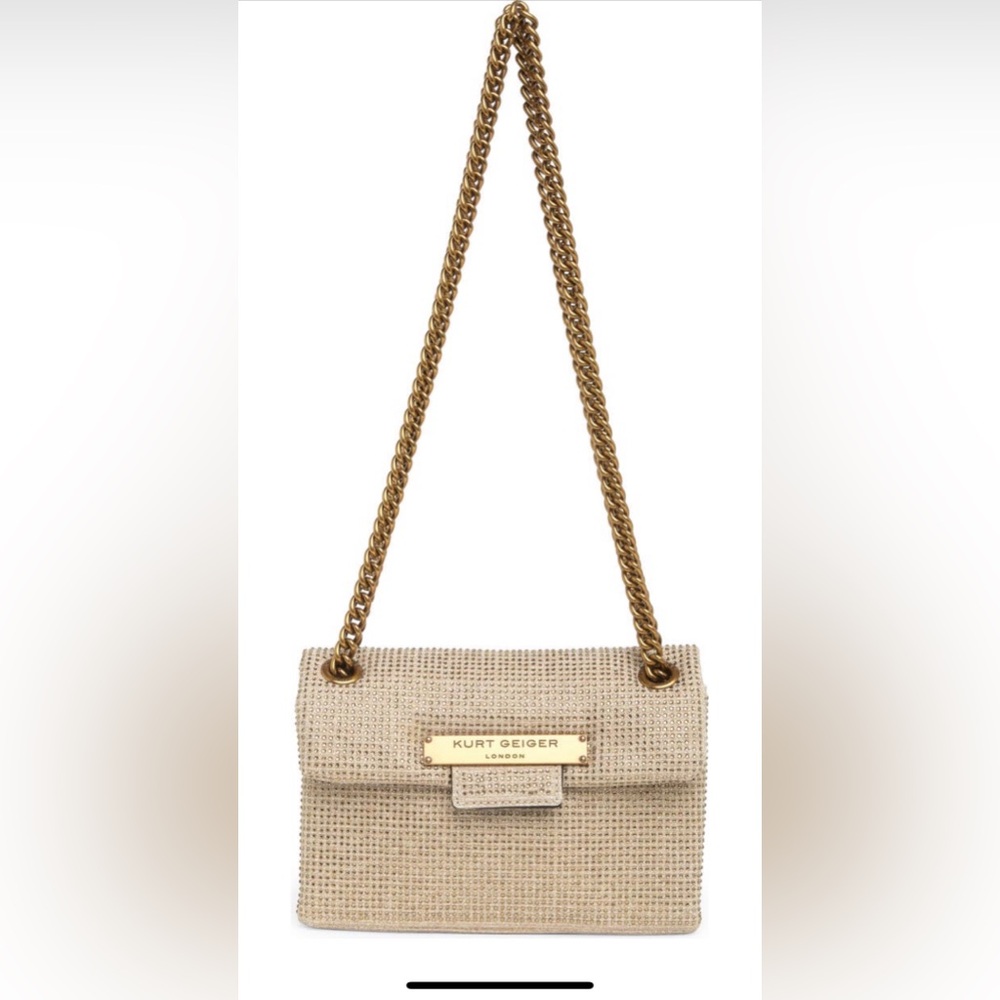 NWT Kurt Geiger London Rhinestone Mini Brixton Shoulder Bag